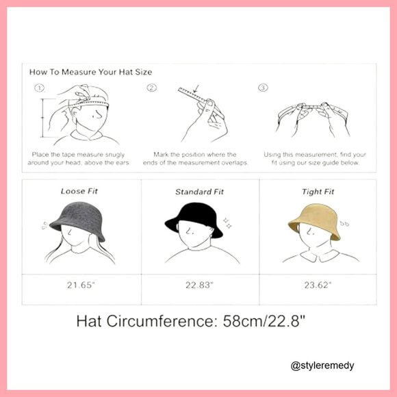 Faux Wool Felt Bucket Hat Winter Warm Foldable Adjustable Rope main image 5